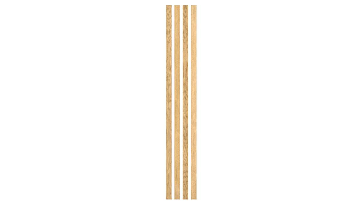Skaben Panneaux acoustiques SilentWall Easy-Sticks - Chêne brun clair - 250 x 3,45 cm