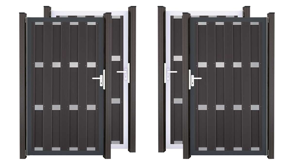 planeo Gardence Premade - BPC-Tor Anthrazit 100 x 180 x 4 cm