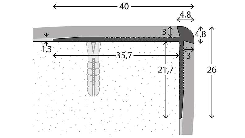 Profilo paragradino planeo 781 - 250 cm