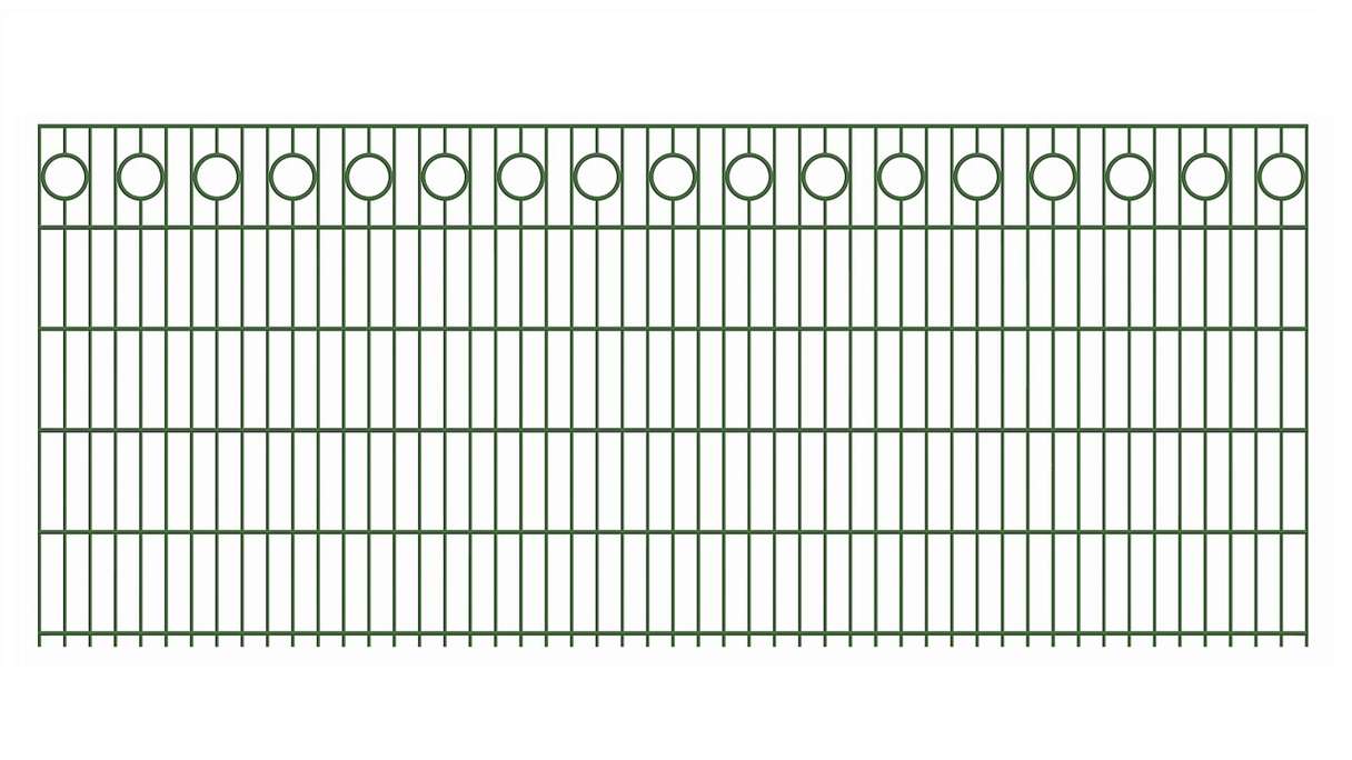 recinzione decorativa a doppio binario Halo 6/6/6 RAL 6005 verde muschio