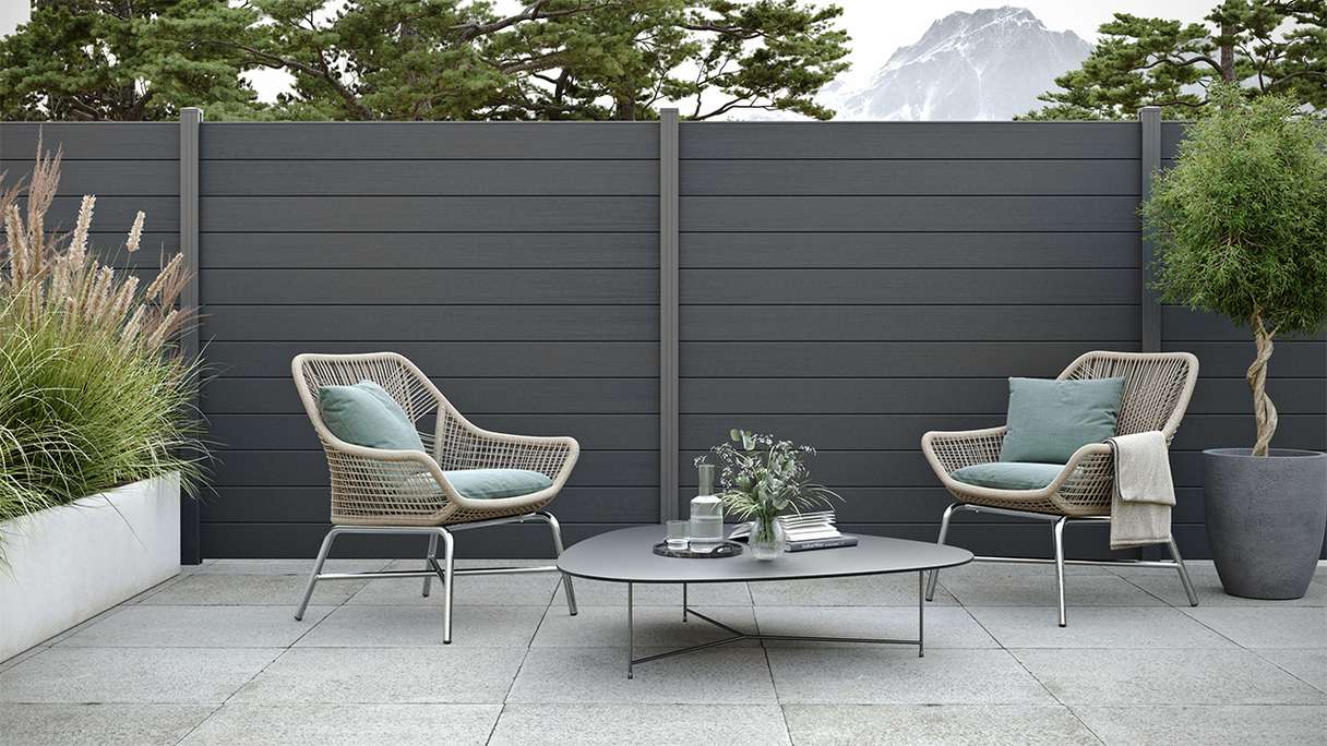planeo Gardence Strong - Clôture composite Carré Anthracite