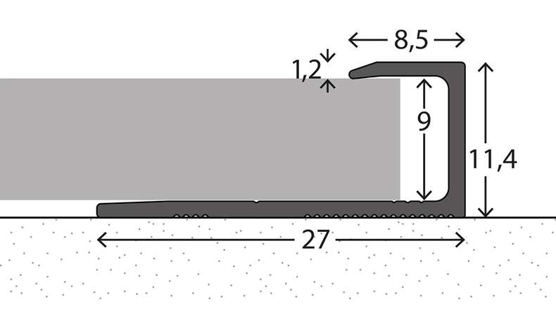 planeo Abschlussprofil 251 - 270 cm