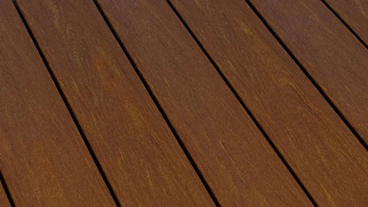 planeo WPC - decking noce massiccio strutturato - goffrato/scanalato