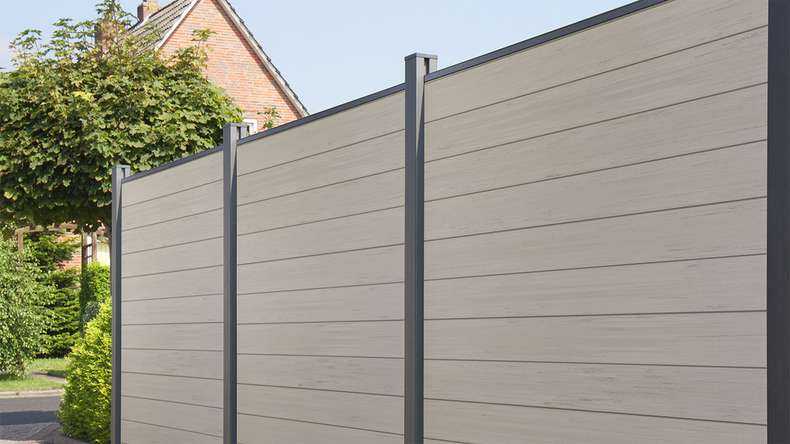 planeo Gardence Strong - Recinzione in BPC quadrato BiColor Bianco