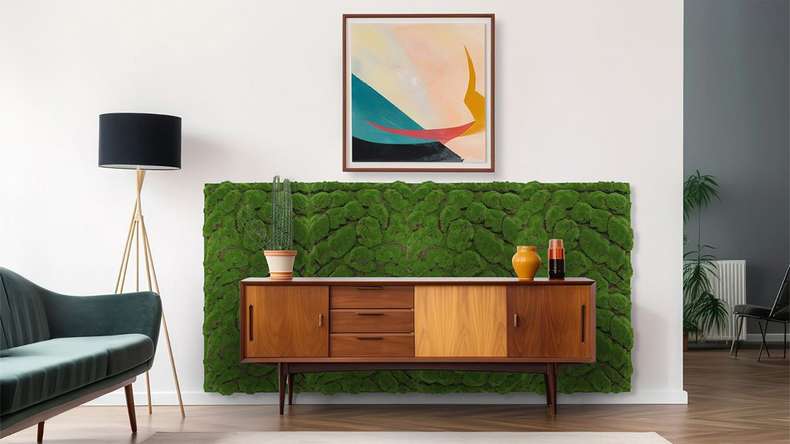 planeo Akustikpaneel - MixWall Moss Mood Forest Green Big Bulk 52 x 52 cm | Kunst-Moos (PLMW-00211C)
