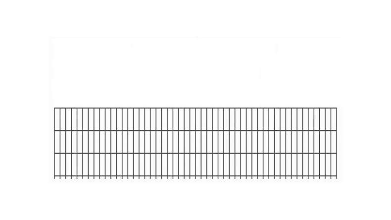 Doppelstabmattenzaun leicht 6/5/6 RAL 7016 Anthrazit - 630 x 2510 mm