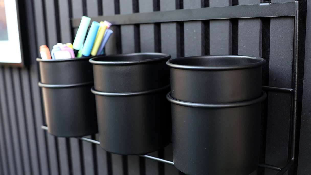 planeo Rangement - noir 3 pcs. Gobelets avec support