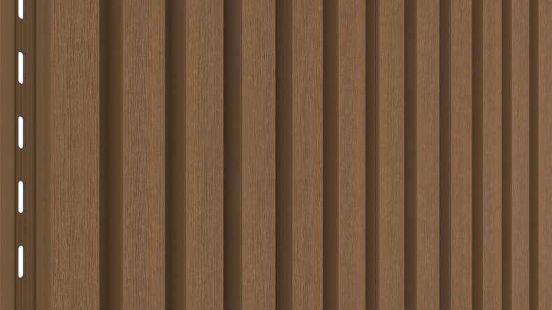 planeo LINEA Slim - Bardage de façade en WPC CoEx « Burma Teak » 2900 x 215 mm