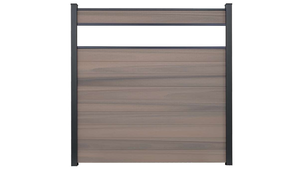planeo Gardence Strong - BPC-Steckzaun Glas Satiniert Bi-Color co-ex 180 x 180 cm