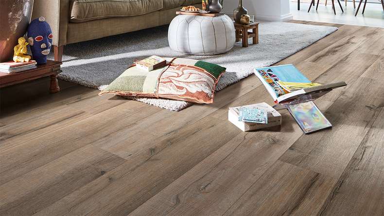 Sol design MEISTER MeisterDesign. next DD 500 S - 06986 Chêne vieux bois gris argile | Isolation phonique intégrée (400054-1287220-06986)