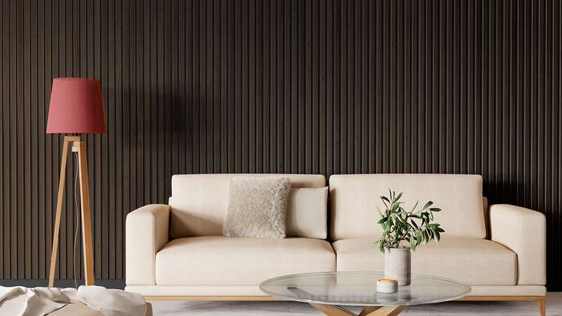 Skaben Akustikpaneele SilentWall Comfort - Eiche Dunkel - 250 x 30 cm