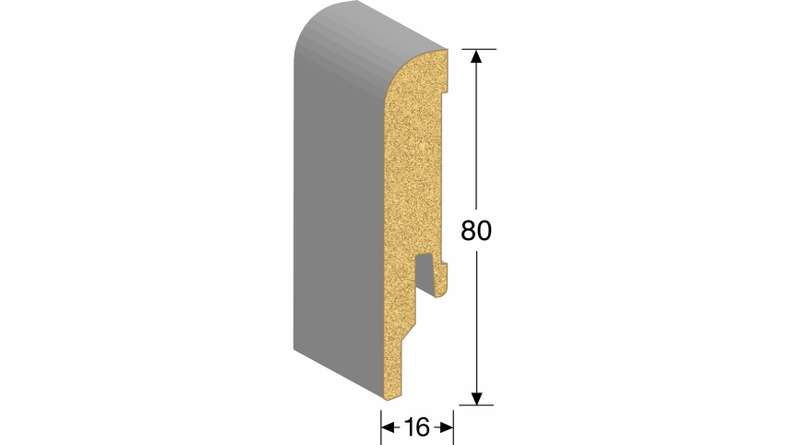 Plinthes MEISTER Chêne gris 6671 | - 2380 x 80 x 16 mm (200006-2380-06671)