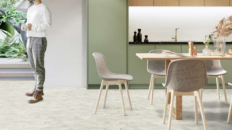 Gerflor CV-Belag - TEXLINE Nature 2381 Hexa Cream