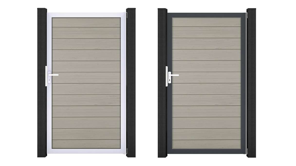 planeo Gardence Strong - BPC-Universaltor Bi-Color Sand mit Alurahmen 100 x 180 cm