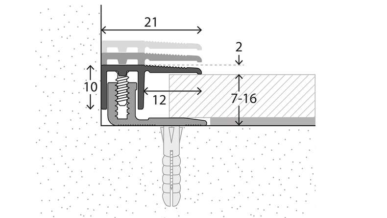 planeo Profilé de finition 022 - 270 cm