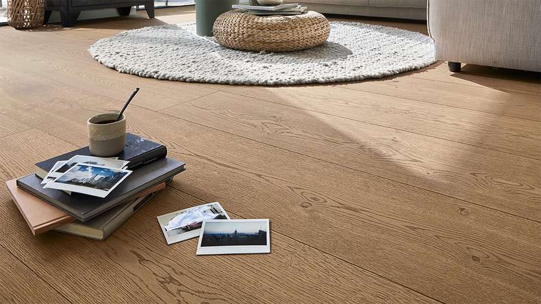 Sol en bois MEISTER Lindura HD 400 - 20225 Chêne authentique brun argile verni ultra-mat 2200 x 270 x 11 mm (500214-2200270-20225)
