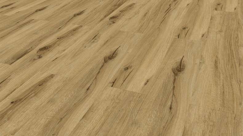 Vinyle à clic Gerflor - Senso Premium Rigid Acoustic Bambi fauve | Isolation phonique intégrée (40441629)