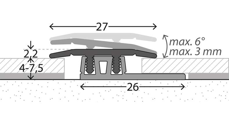 planeo Profilé de transition design 223 - 100 cm