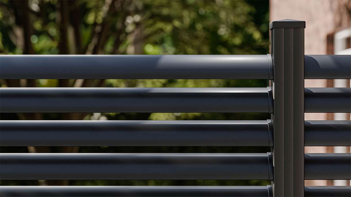 planeo Gardence Metallic Ellipse - Recinzione da giardino in alluminio quadrata Antracite | DB703