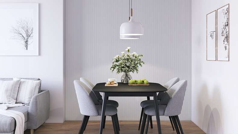 planeo pannelli lamellari in plastica per pareti S - MPC Pure White 14,8 x 265