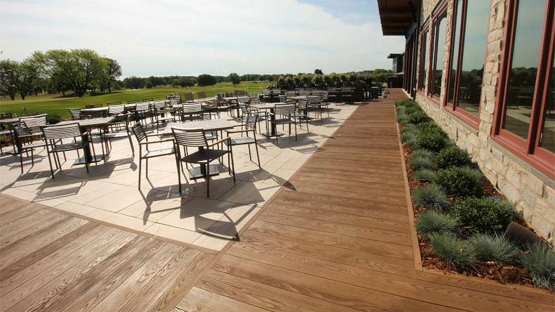 planeo Authoria PureBoard Plancher de terrasse massif - Copper Nature Oak 3.6m structuré