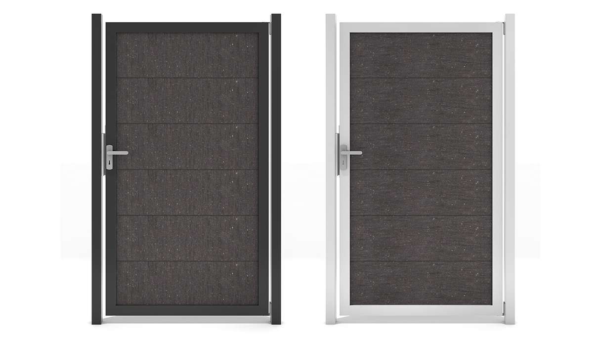 planeo Gardence Guard - BPC-Universaltor Anthrazitgrau mit Alu-Rahmen 100 x 180 x 4 cm