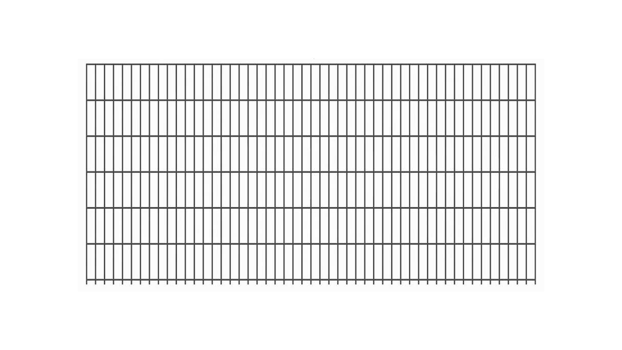 Doppelstabmattenzaun schwer 8/6/8 RAL 7016 Anthrazit - 1230 x 2510 mm