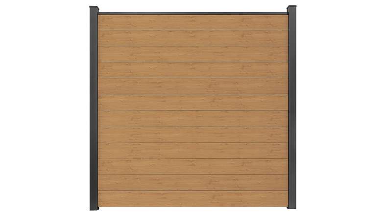 planeo Gardence Simply Small - PVC-Steckzaun Asteiche Natur 180 x 180 cm
