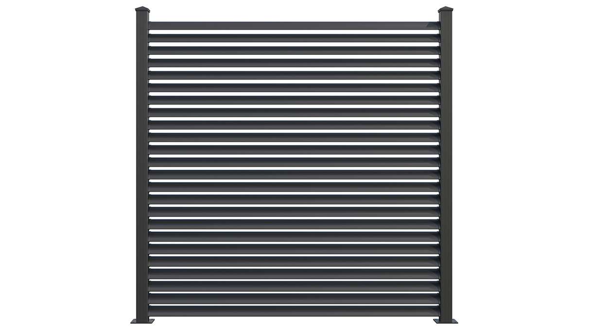 planeo Gardence Metallic Ellipse - Recinzione da giardino in alluminio quadrata Antracite | DB703