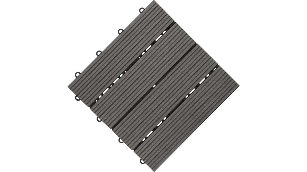 planeo WPC piastrella per patio antracite 30x30 cm - 6 pz.