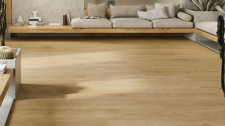 Gerflor Vinyle à clic Rigid - Création 40 Clic EIR Lounge Oak Natural | Grain synchronisé (61391273)