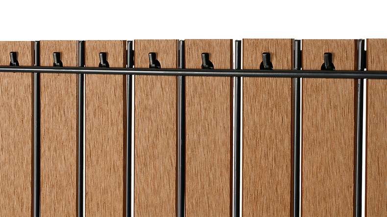set di strisce WPC planeo - Marrone L 250 x H 123 cm
