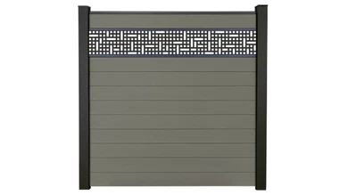 planeo Gardence Strong - BPC-Steckzaun Mesh Grau 180 x 180 cm
