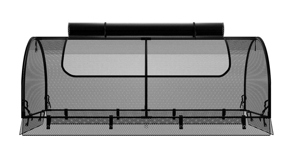 planeo Rehausse pour plate-bande surélevée Filet - noir 149.9 x 69.4 x 62 cm