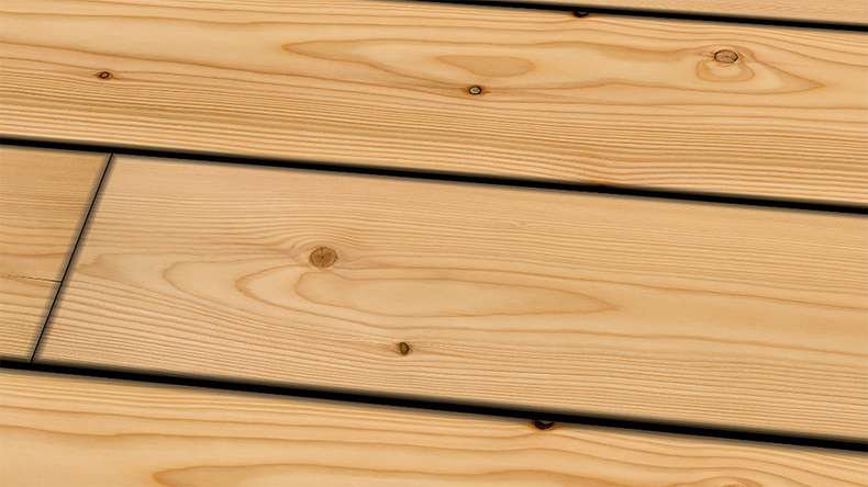 Decking in legno TerraWood - larice canadese - liscio su entrambi i lati