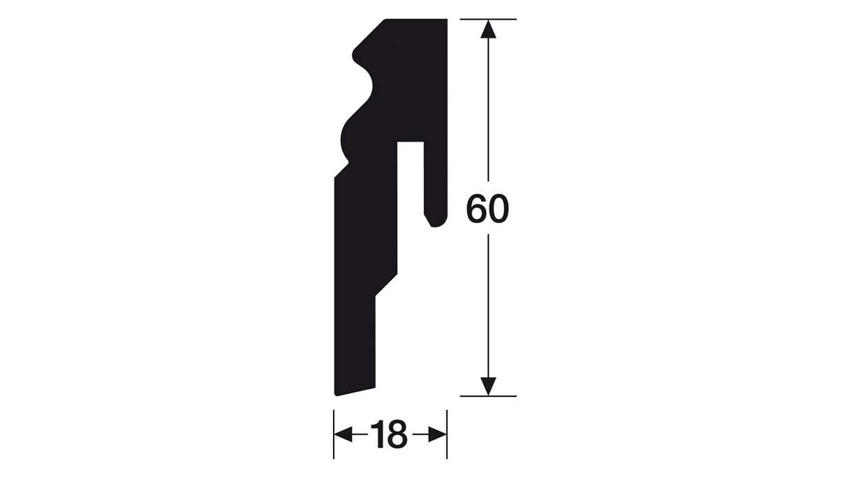 plinthe planeo Alt Berlin blanc 18 x 60mm