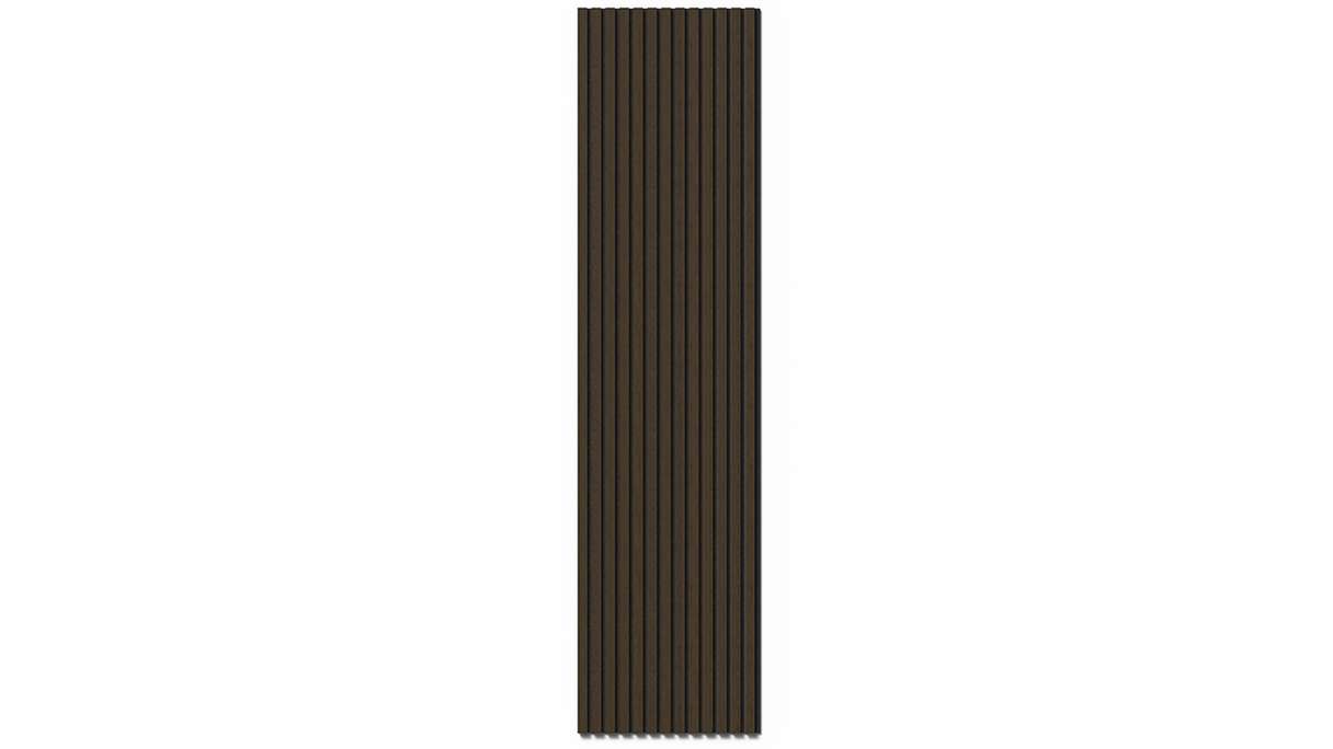 planeo Akustikpaneele - Eiche geräuchert 2480 x 600 x 21.5 mm | schwer entflammbar Brandschutz Klasse B