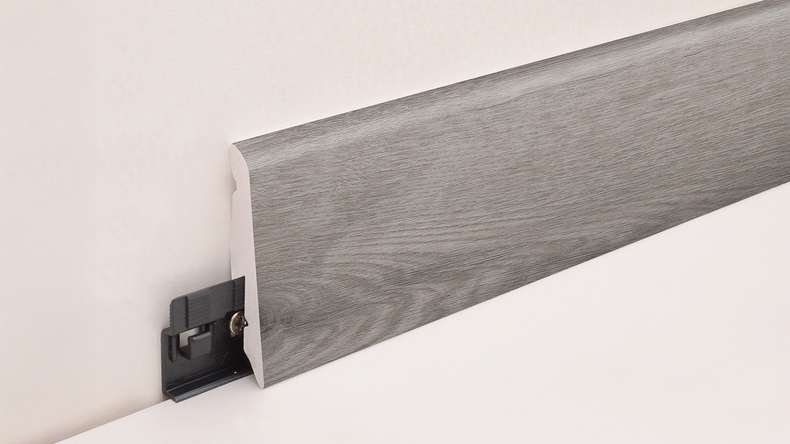 battiscopa planeo SolutionX 2in1 - 2400 x 14 x 58 mm grigio rovere (SL0088)