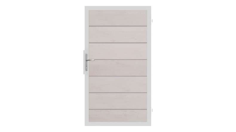 planeo Gardence Strong XL - Porte universelle composite Bi-Color blanche avec cadre aluminium