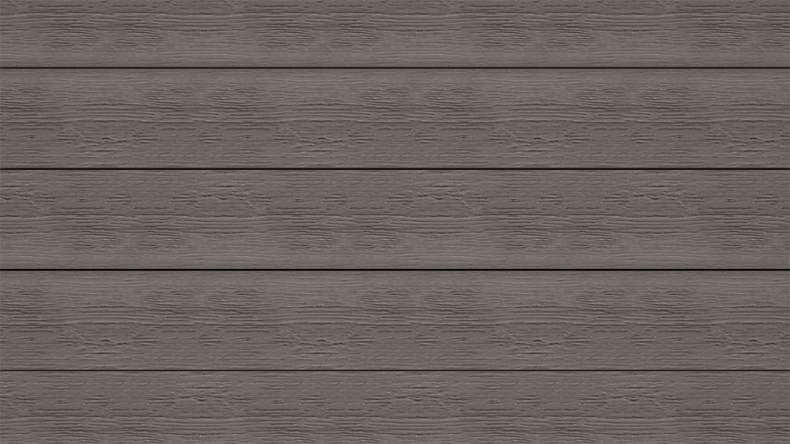 planeo ANTIKWoodline - Lame de terrasse en WPC CoEx, profilé composite léger - Gris foncé 3 m - aspect rustique/brossé lisse