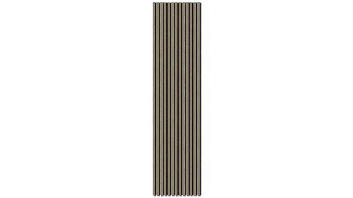 planeo Akustikpaneele - Graueiche 2480 x 600 x 21.5 mm | schwer entflammbar Brandschutz Klasse B