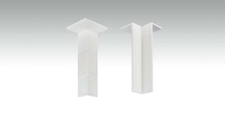 Innenecke selbstklebend für Fußleiste F100202M Modern Weiß 18 x 80 mm (9062302001)
