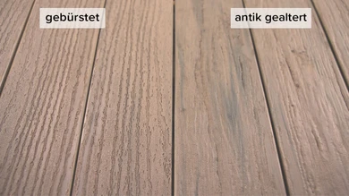 planeo TitanWood - Massivdiele 4m sand-braun antik gealtert/gebürstet