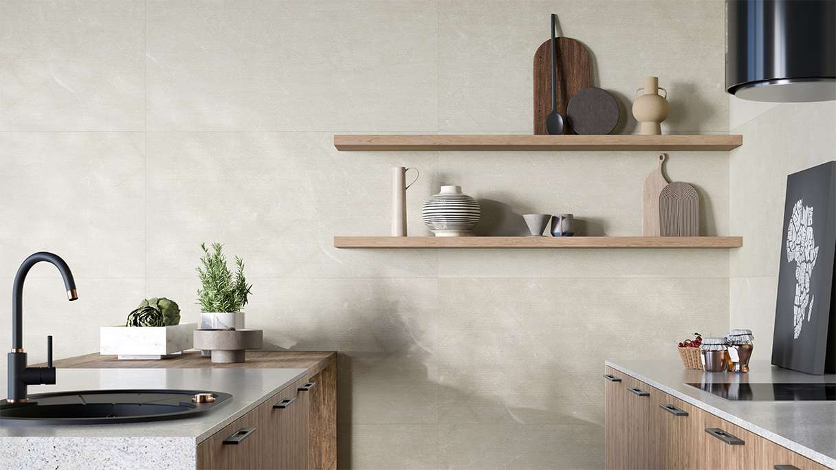 rivestimento planeo SPC - CeraRock Tile Stripes Ivory Marble 120 x 60 cm