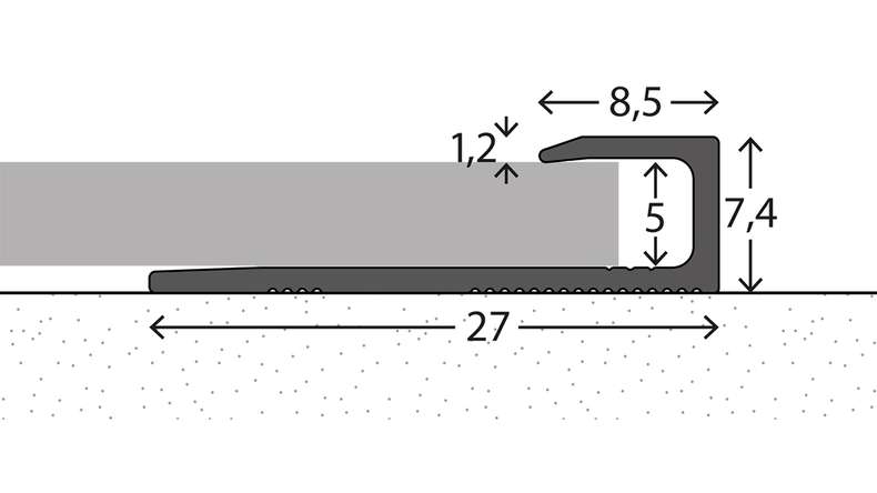 profilo terminale planeo 341 - 270 cm
