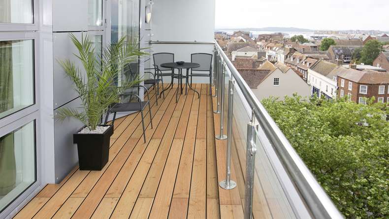 TerraWood Terrasse en bois - Douglas canadien - strié / rainuré
