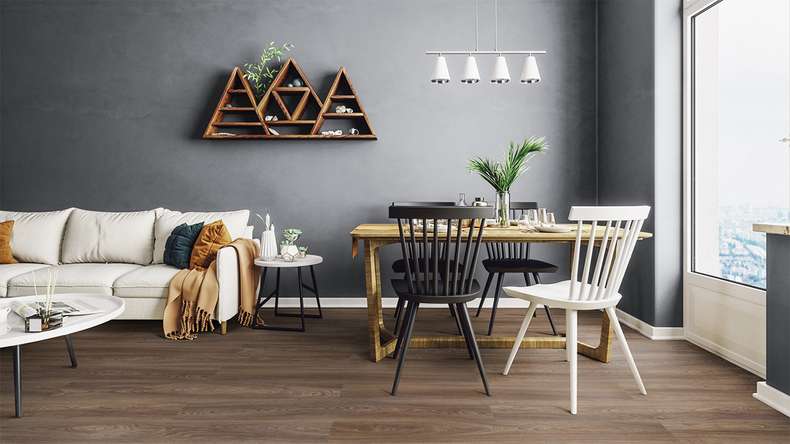 Forbo Allura Wood 40 Vinyle à coller - Chêne foncé (63645DR4)
