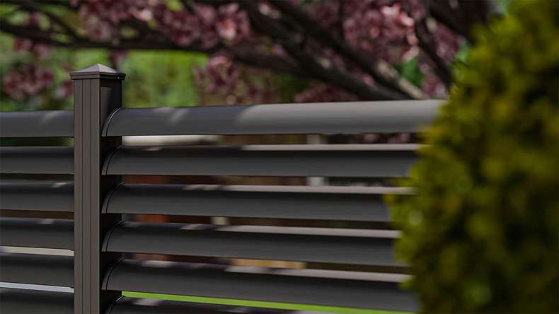 planeo Gardence Metallic Ellipse - Alu-Gartenzaun Quadratisch Anthrazit | DB703