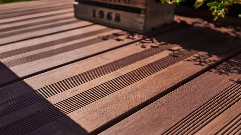 decking in legno planeo - Bamboo coffee 20 x 200 x 1870 mm liscio/francese