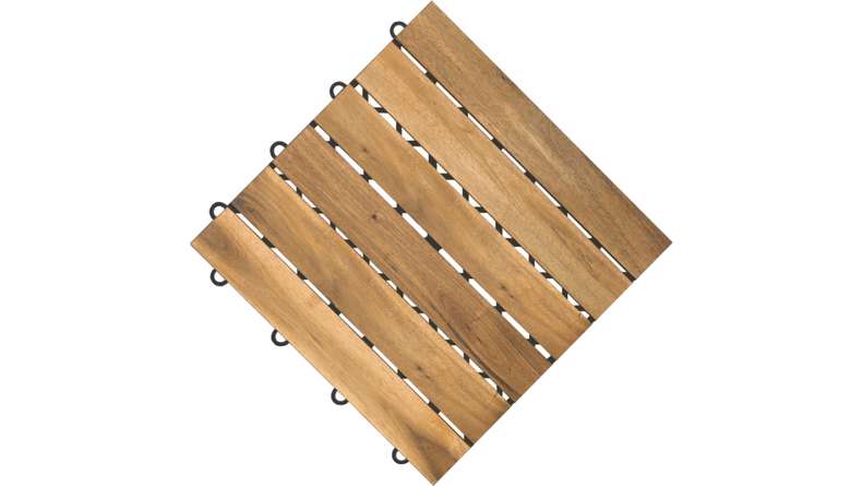 tegola per terrazza in legno planeo acacia 30x30 cm - 5 pz.